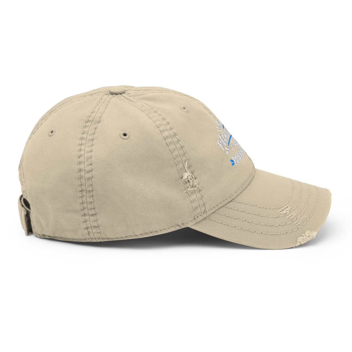 Casquette Baseball, brodée « Pêcheur à bord, poissons en fuite », en Kaki, vue de côté, image 18