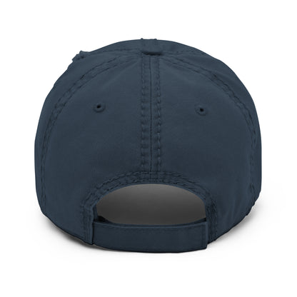Casquette Baseball, brodée « Pêcheur à bord, poissons en fuite », en Bleu Marine, vue arrière, image 5