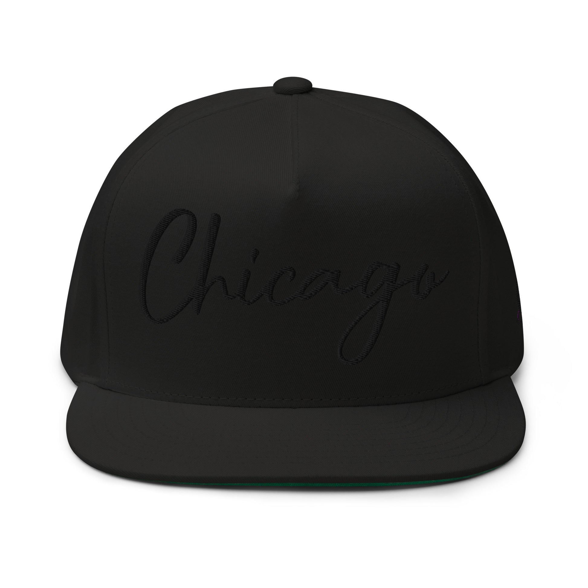 Casquette Snapback, brodée « Chicago », en Noir, vue de face, image 2