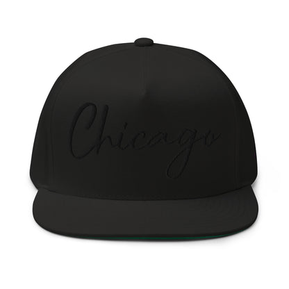 Casquette Snapback, brodée « Chicago », en Noir, vue de face, image 2