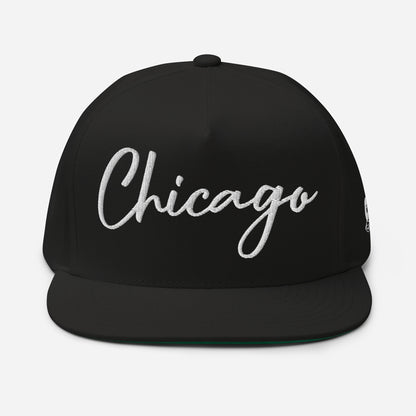 Casquette Snapback, brodée « Chicago », en Noir, vue de face, image 2