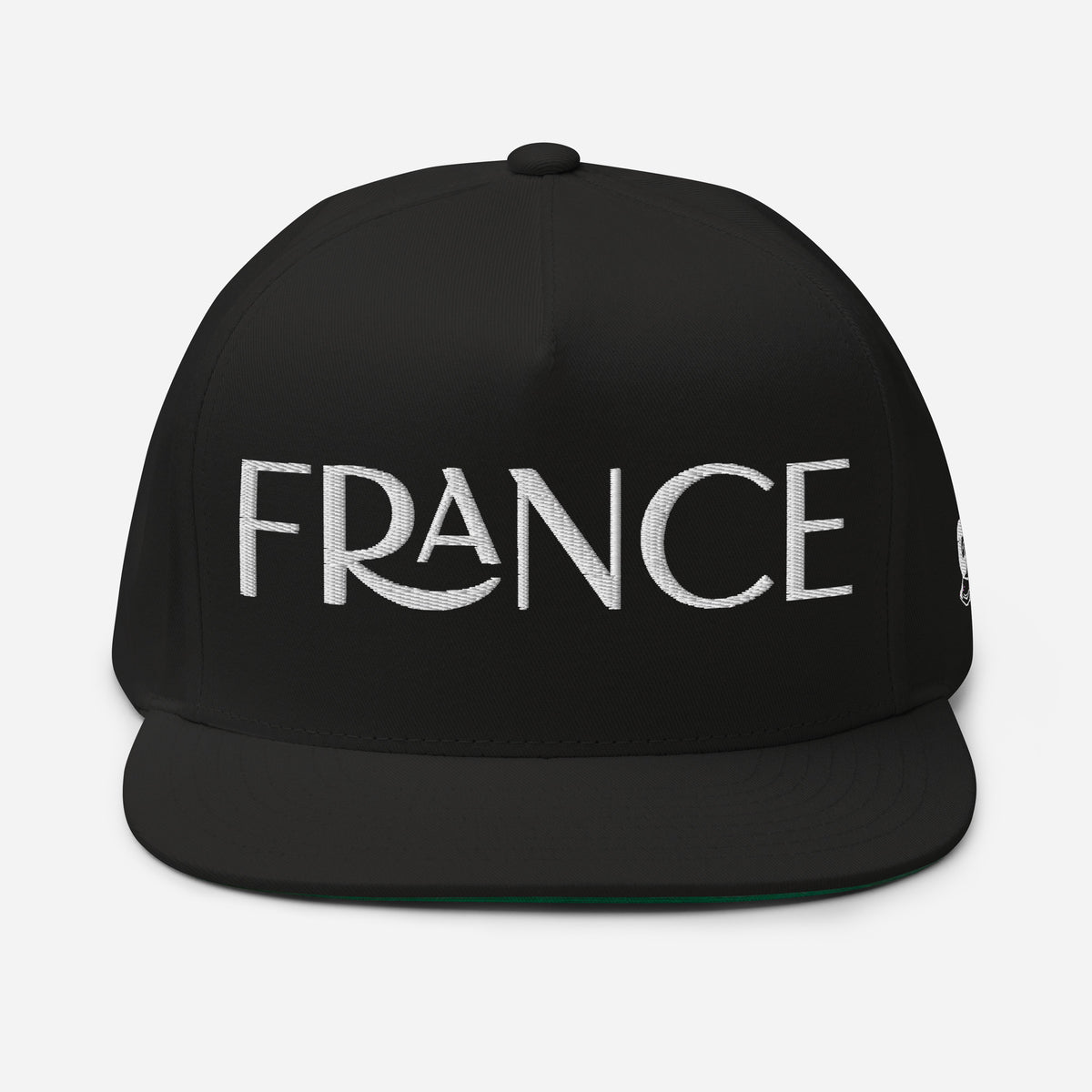 Casquette Snapback, brodée « France », en Noir, vue de face, image 2