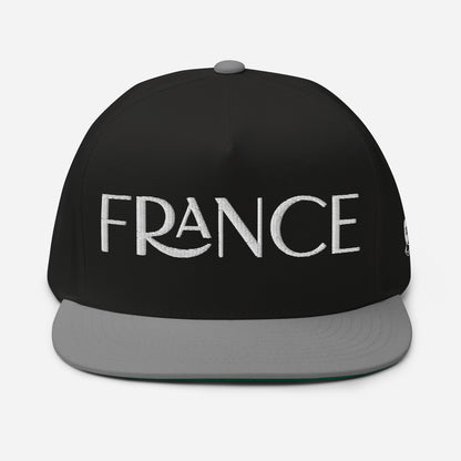 Casquette Snapback, brodée « France », en Noir, vue de face, image 8