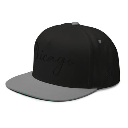 Casquette Snapback, brodée « Chicago », en Noir, vue de trois quarts, image 10