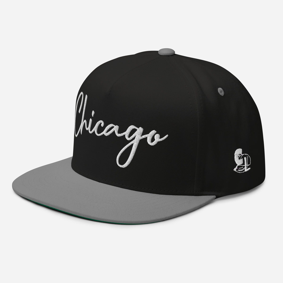 Casquette Snapback, brodée « Chicago », en Noir, vue de trois quarts, image 10
