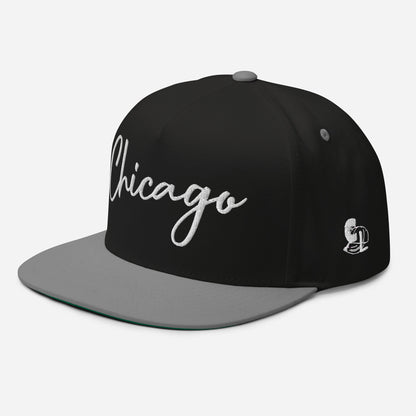 Casquette Snapback, brodée « Chicago », en Noir, vue de trois quarts, image 10