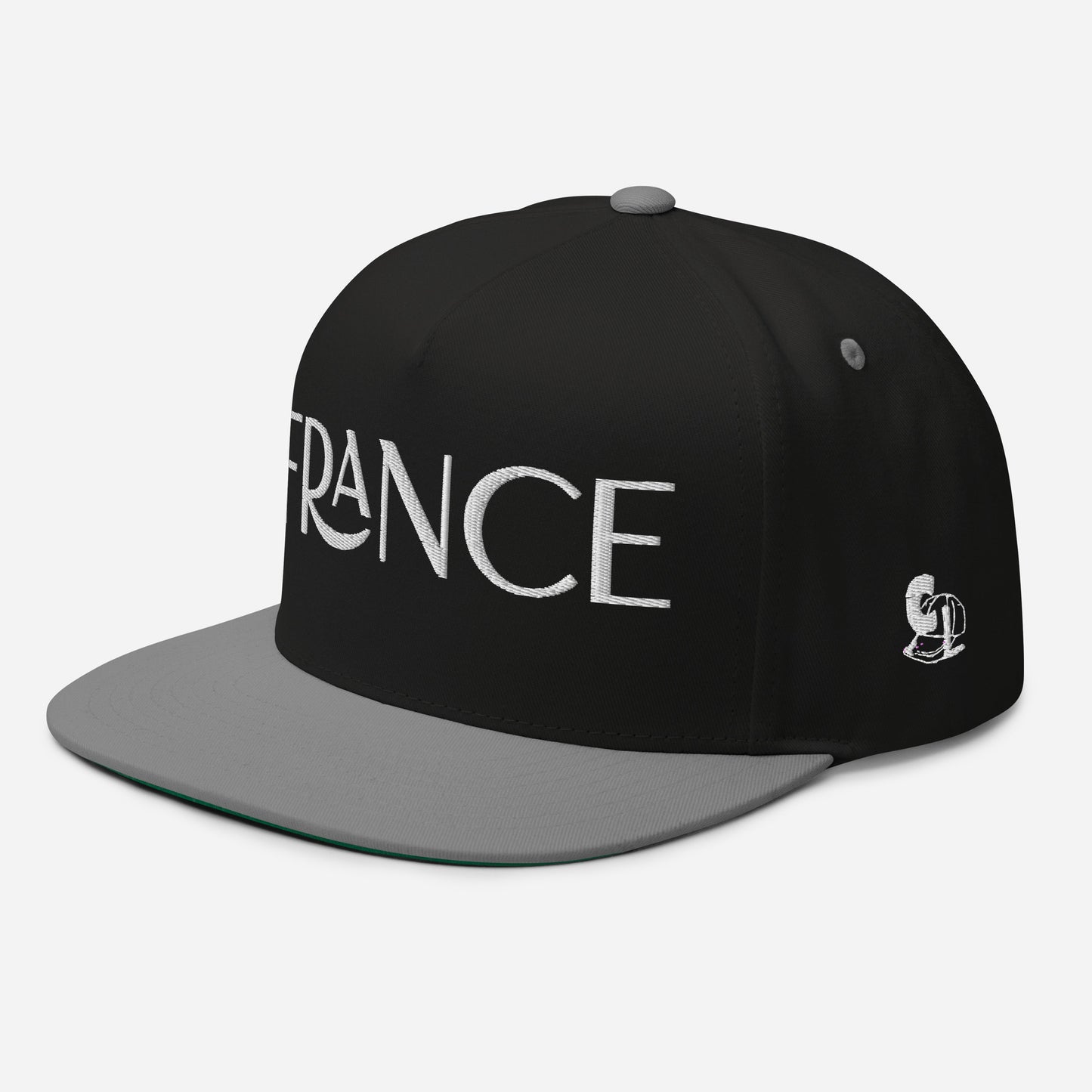 Casquette Snapback, brodée « France », en Noir, vue de trois quarts, image 10