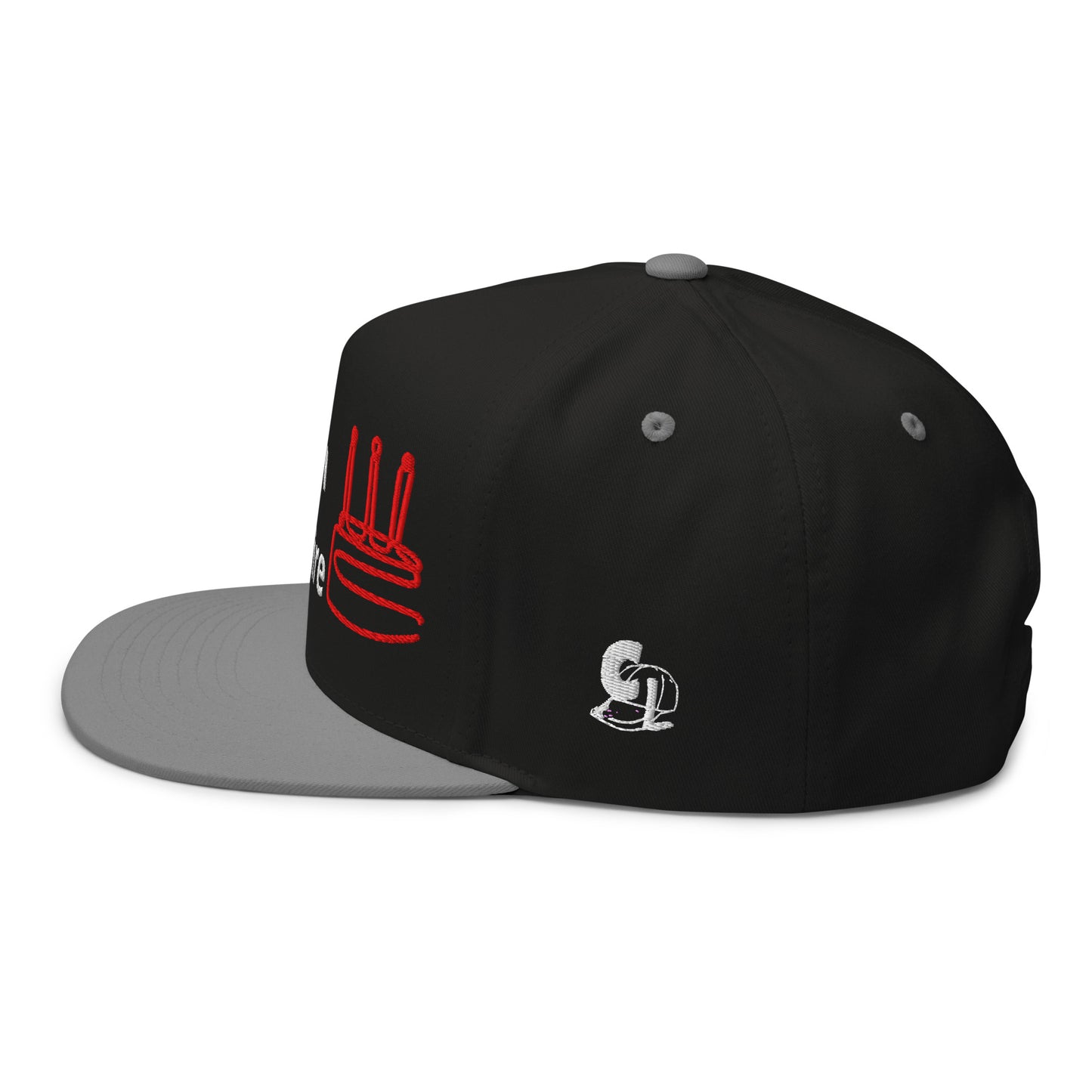Casquette Snapback, brodée « C'est mon anniversaire », en Noir, vue de côté, image 11