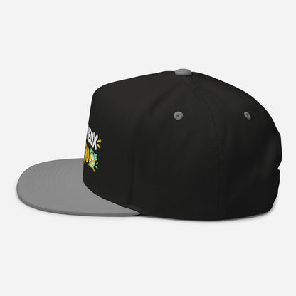 Casquette Snapback, brodée « Je bosse mieux en weekend », en Noir, vue de côté, image 10