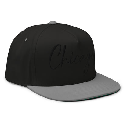 Casquette Snapback, brodée « Chicago », en Noir, vue de trois quarts, image 12
