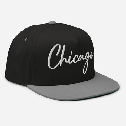 Casquette Snapback, brodée « Chicago », en Noir, vue de trois quarts, image 12