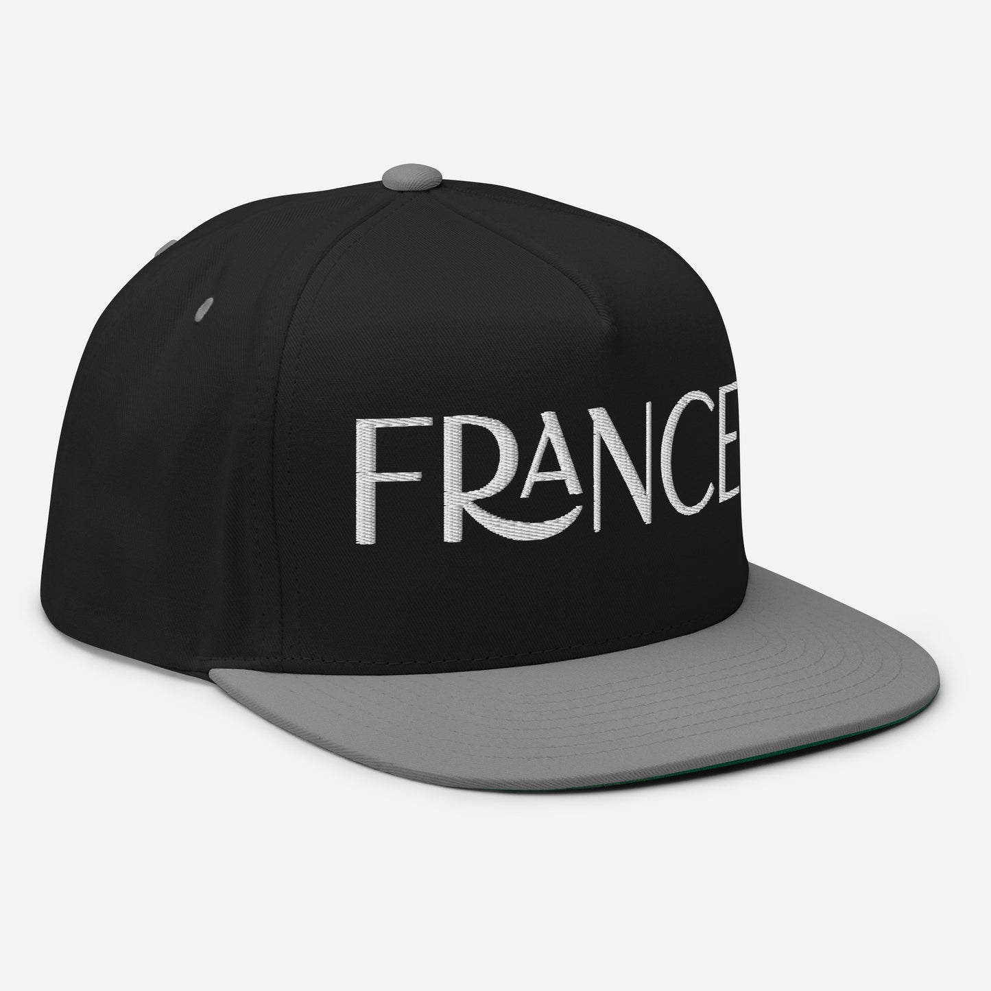 Casquette Snapback, brodée « France », en Noir, vue de trois quarts, image 12