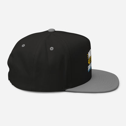 Casquette Snapback, brodée « Monsieur sait tout, sauf ou sait », en Noir, vue de côté, image 12