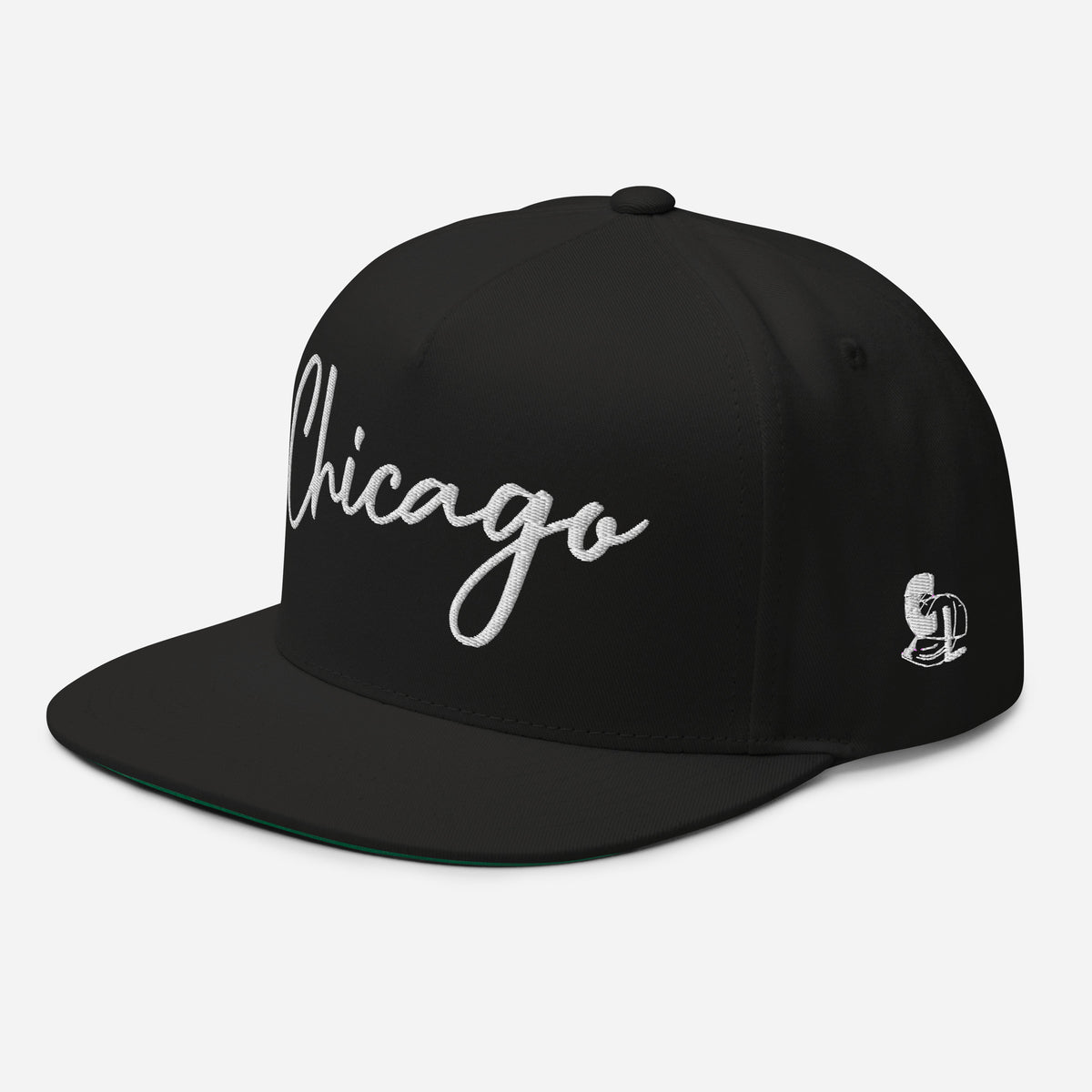 Casquette Snapback, brodée « Chicago », en Noir, vue de trois quarts, image 4