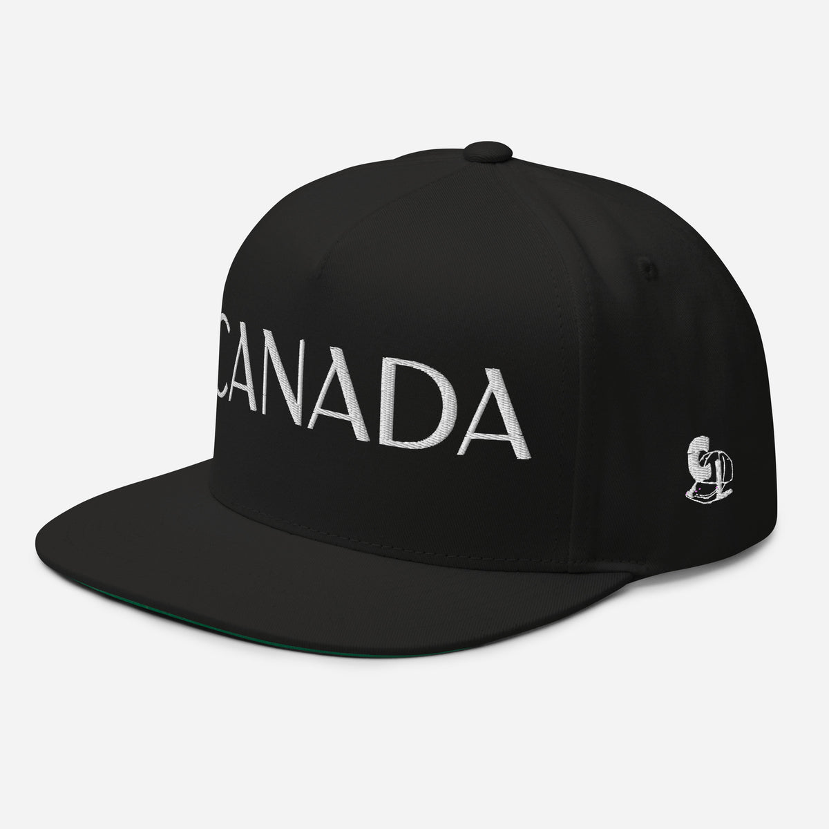 Casquette Snapback, brodée « Canada », en Noir, vue de trois quarts, image 4