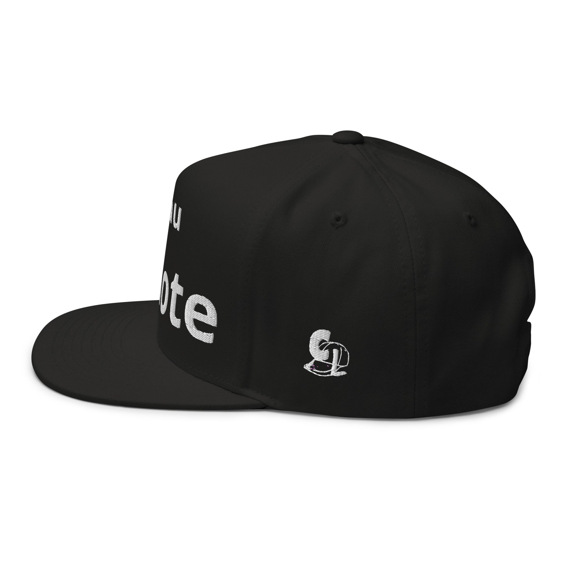Casquette Snapback, brodée « Nouveau Pilote », en Noir, vue de côté, image 9