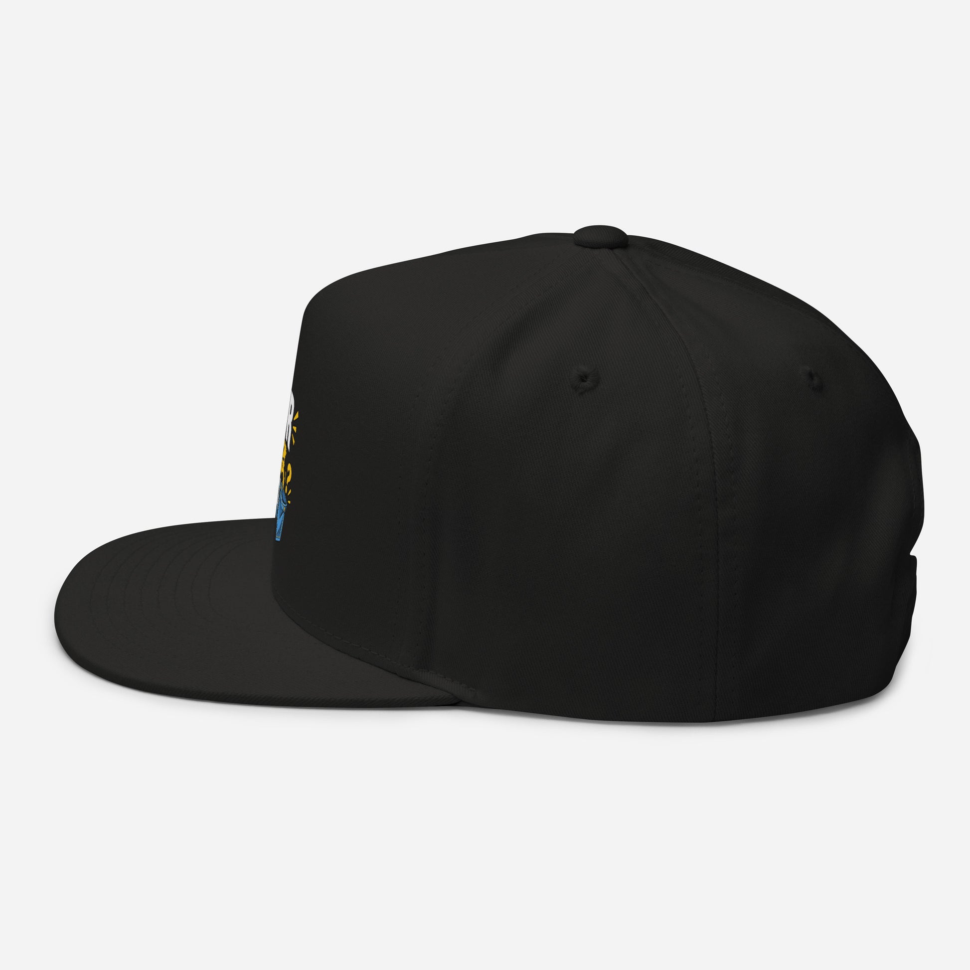 Casquette Snapback, brodée « Monsieur sait tout, sauf ou sait », en Noir, vue de côté, image 5