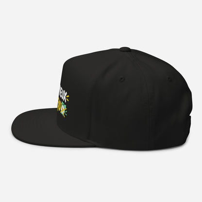 Casquette Snapback, brodée « Je bosse mieux en weekend », en Noir, vue de côté, image 5