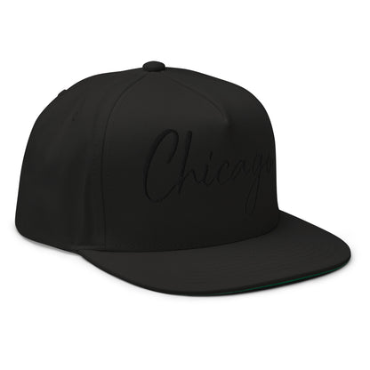 Casquette Snapback, brodée « Chicago », en Noir, vue de trois quarts, image 6