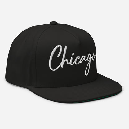 Casquette Snapback, brodée « Chicago », en Noir, vue de trois quarts, image 6