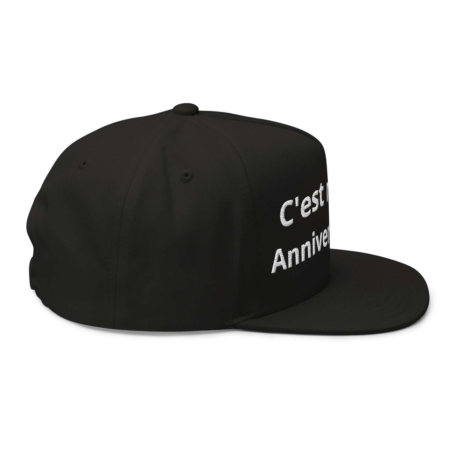 Casquette Snapback, brodée « C'est mon anniversaire », en Noir, vue de côté, image 8