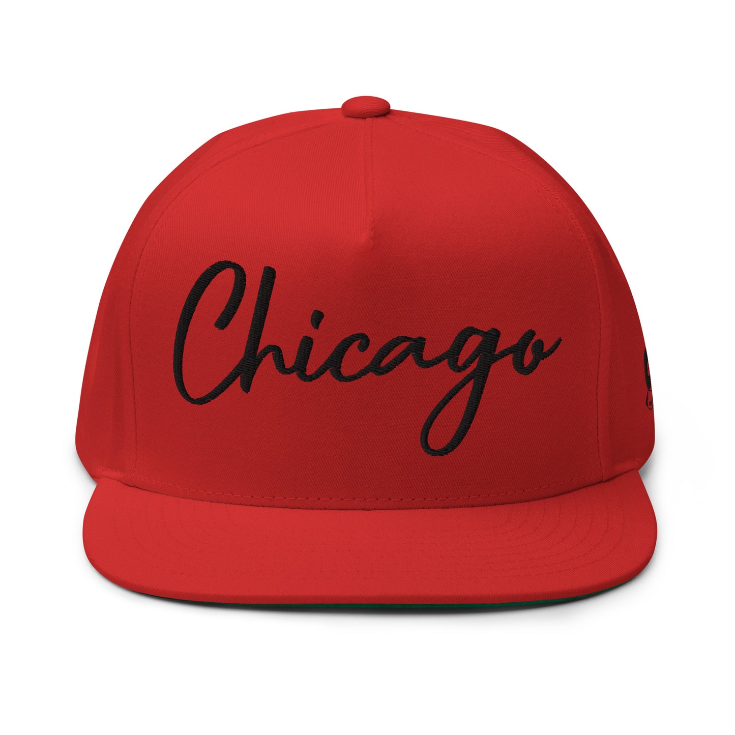 Casquette Snapback, brodée « Chicago », en Rouge, vue de face, image 19