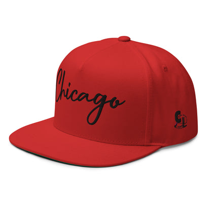 Casquette Snapback, brodée « Chicago », en Rouge, vue de trois quarts, image 21