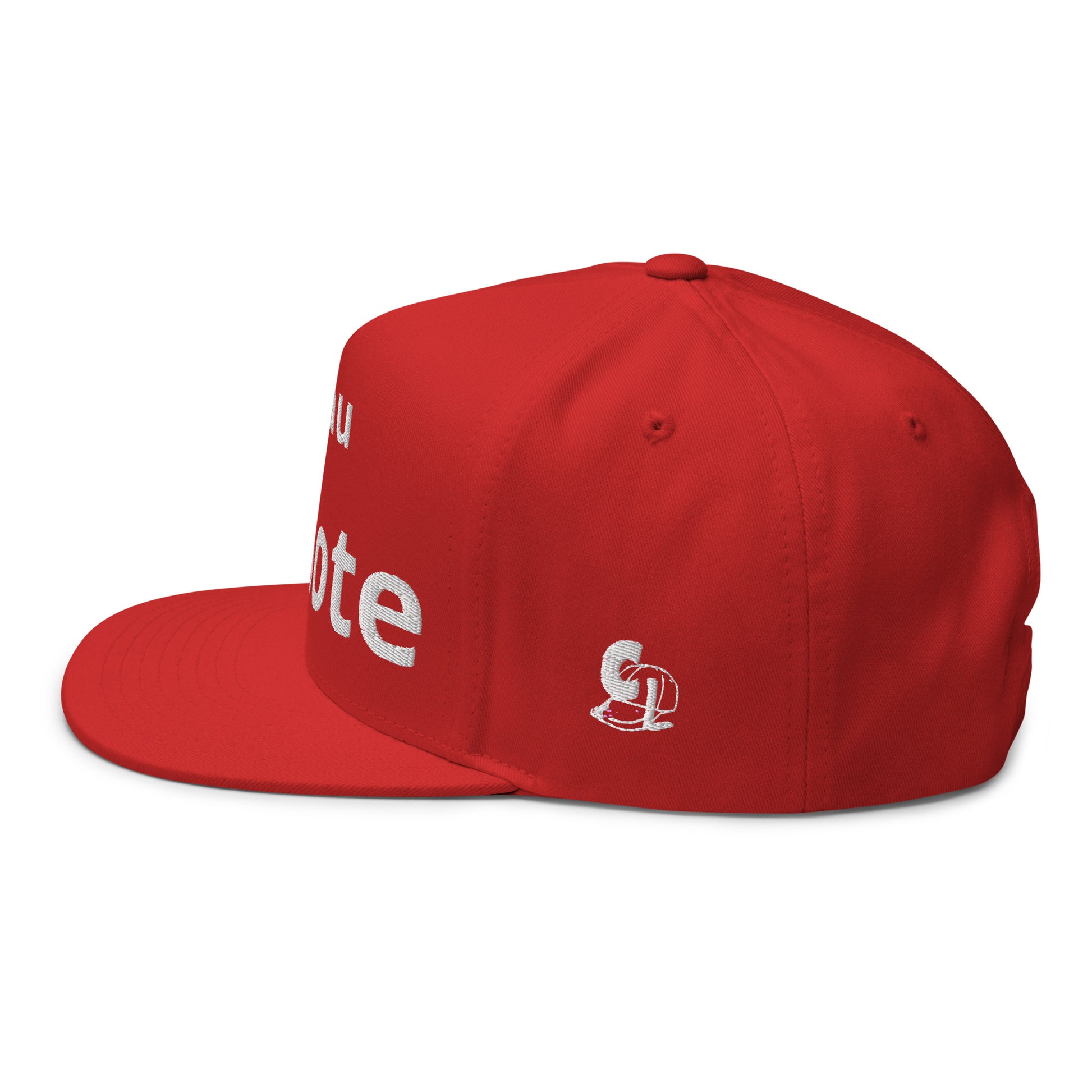 Casquette Snapback, brodée « Nouveau Pilote », en Rouge, vue de côté, image 26