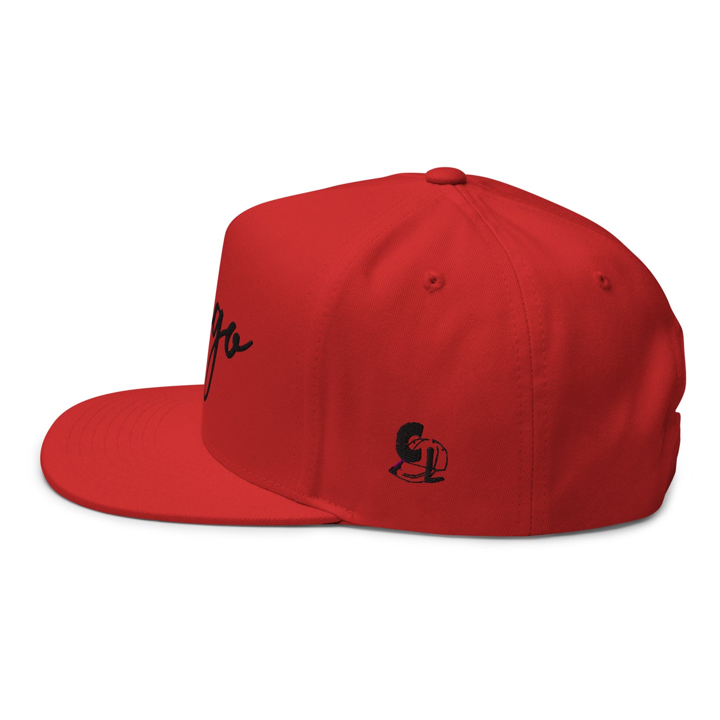 Casquette Snapback, brodée « Chicago », en Rouge, vue de côté, image 22