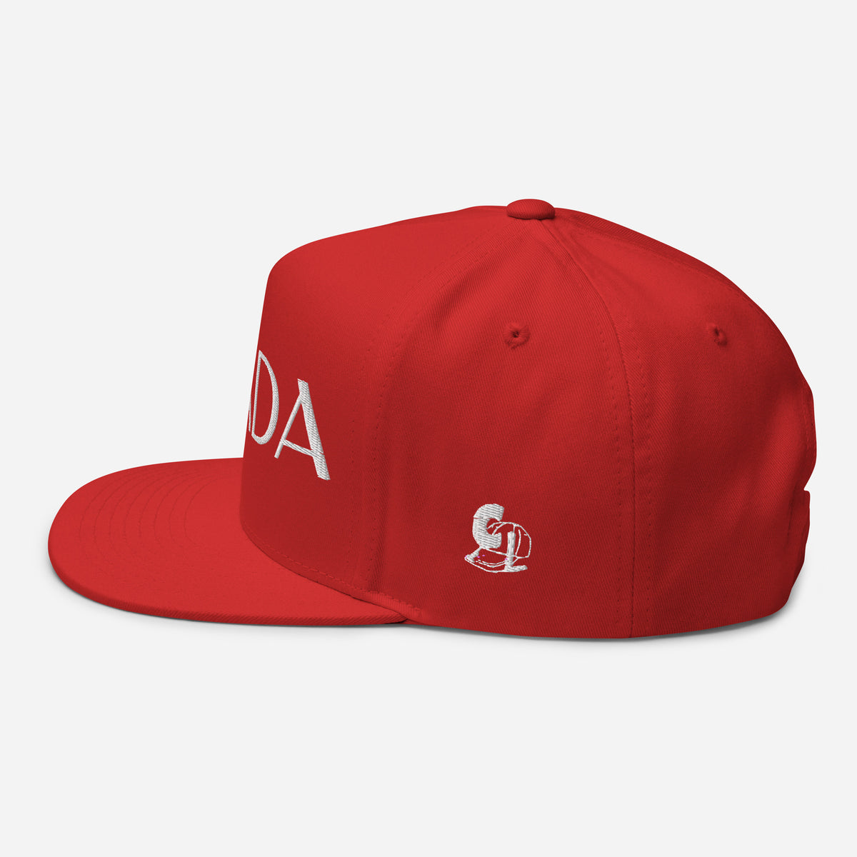 Casquette Snapback, brodée « Canada », en Rouge, vue de côté, image 22