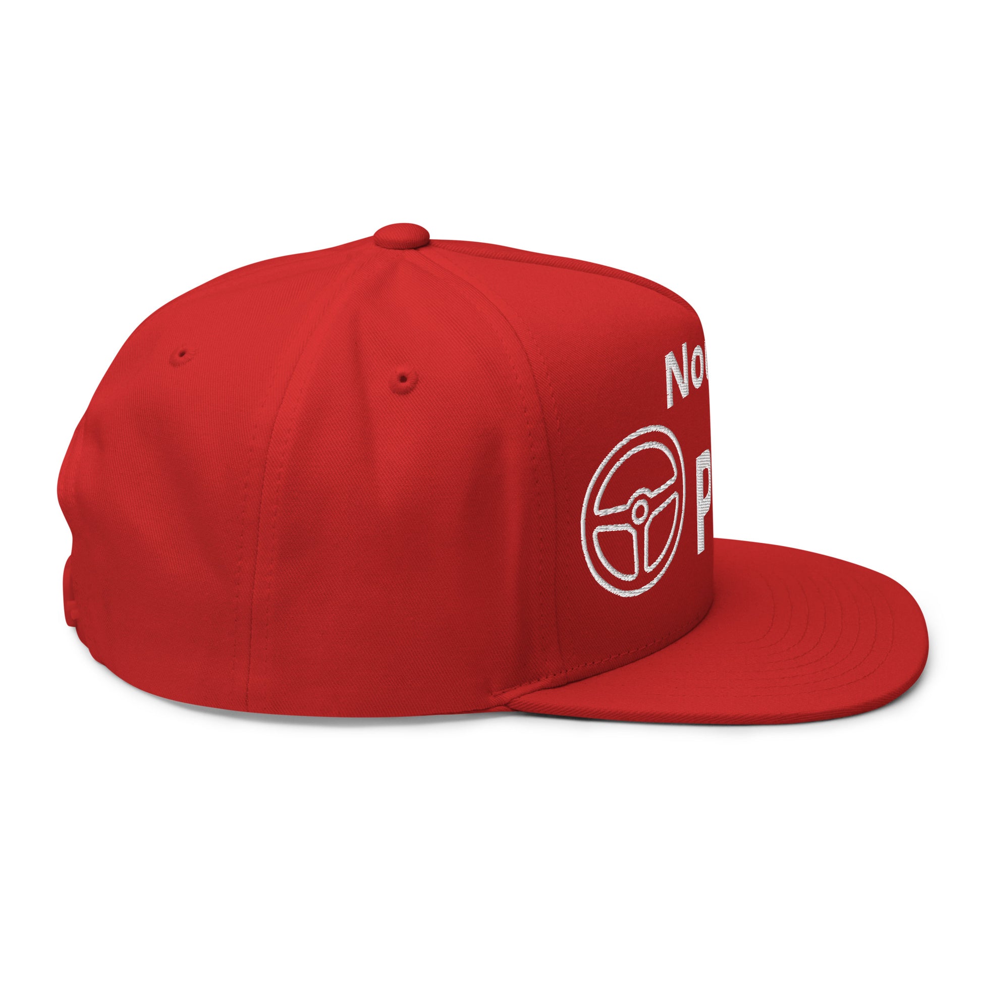 Casquette Snapback, brodée « Nouveau Pilote », en Rouge, vue de côté, image 28