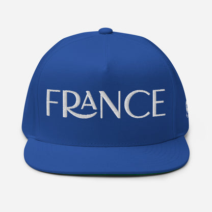 Casquette Snapback, brodée « France », en Bleu Roi, vue de face, image 14