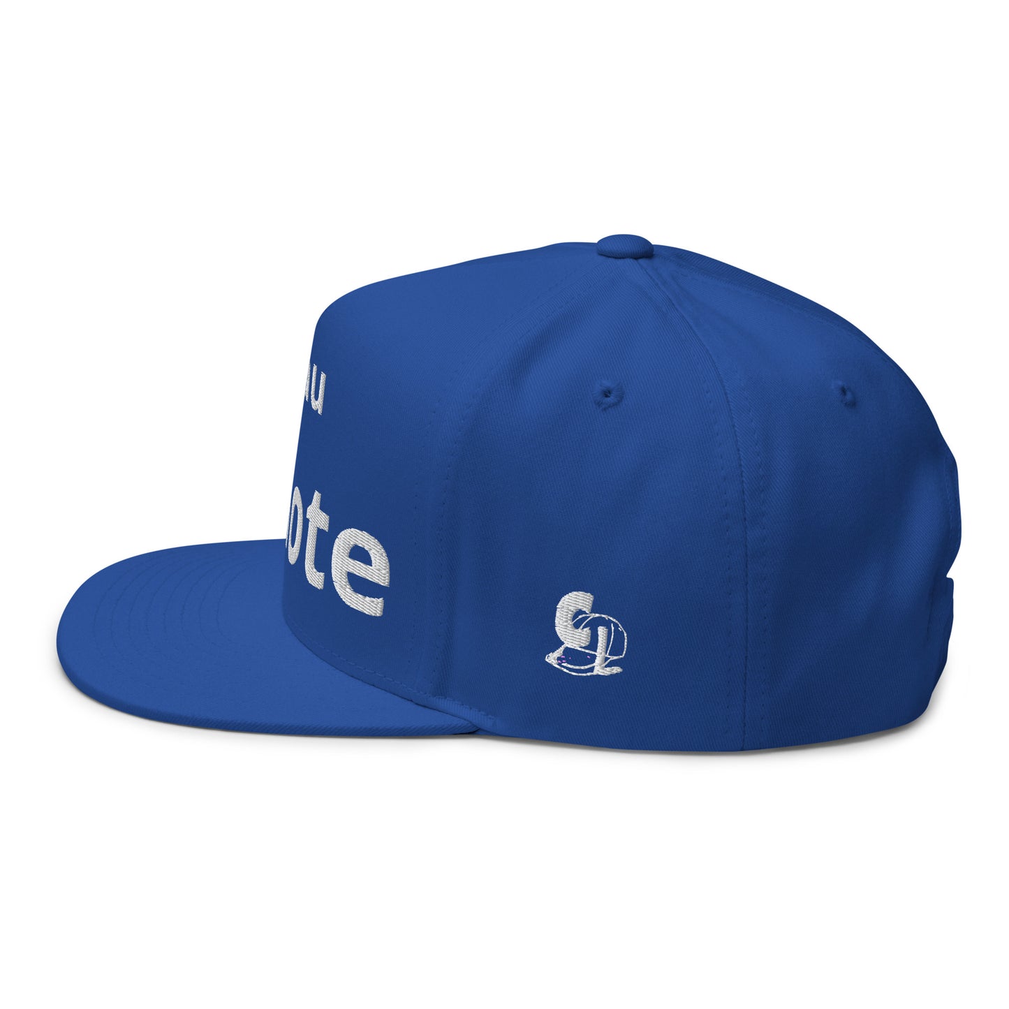 Casquette Snapback, brodée « Nouveau Pilote », en Bleu Roi, vue de côté, image 21