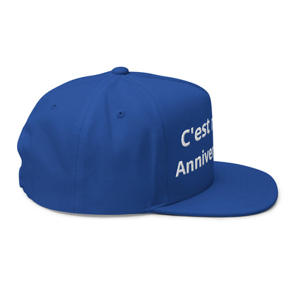 Casquette Snapback, brodée « C'est mon anniversaire », en Bleu Roi, vue de côté, image 18
