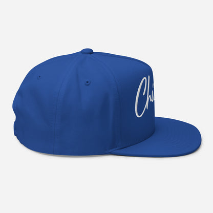 Casquette Snapback, brodée « Chicago », en Bleu Roi, vue de côté, image 19