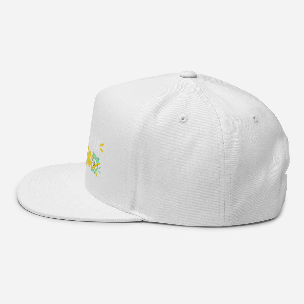 Casquette Snapback, brodée « Je bosse mieux en weekend », vue de côté, image 28