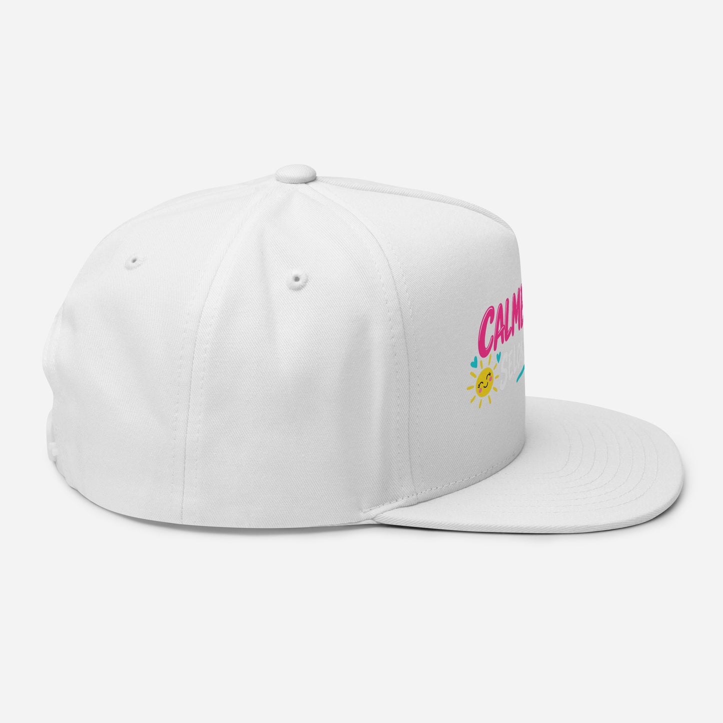 Casquette Snapback, brodée « Calme et douce selon la météo », vue de côté, image 30