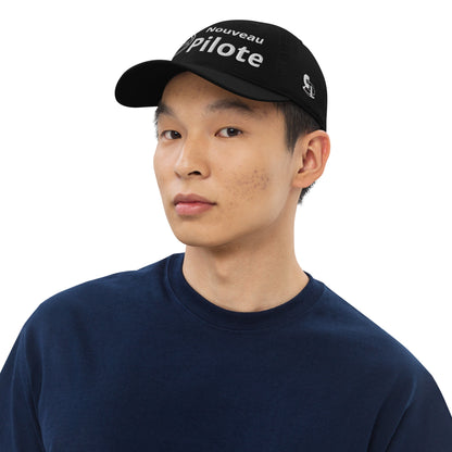 Casquette Baseball, brodée « Nouveau pilote », en Noir, vue de face, image 8