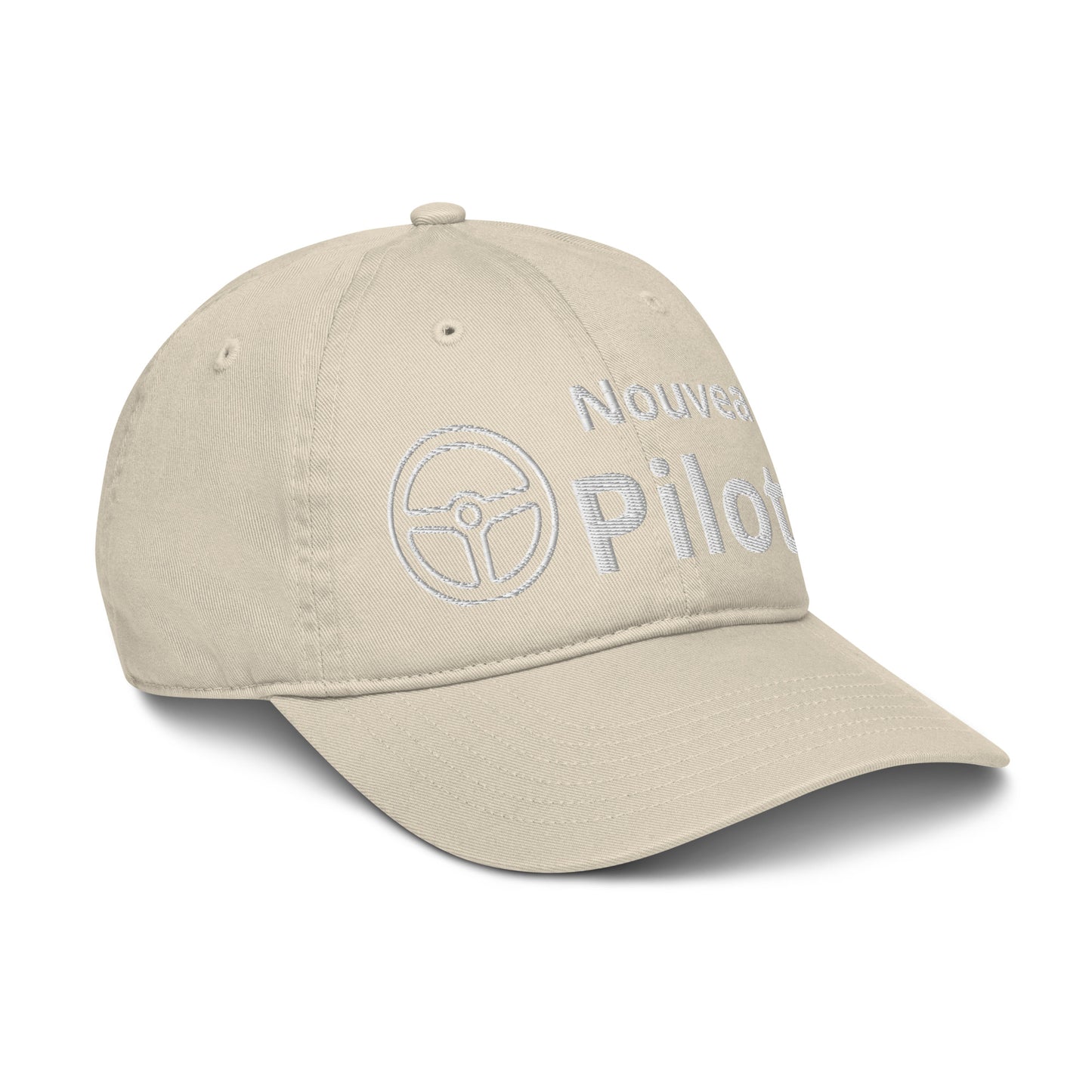 Casquette Baseball, brodée « Nouveau pilote », en Oyster, vue de trois quarts, image 33