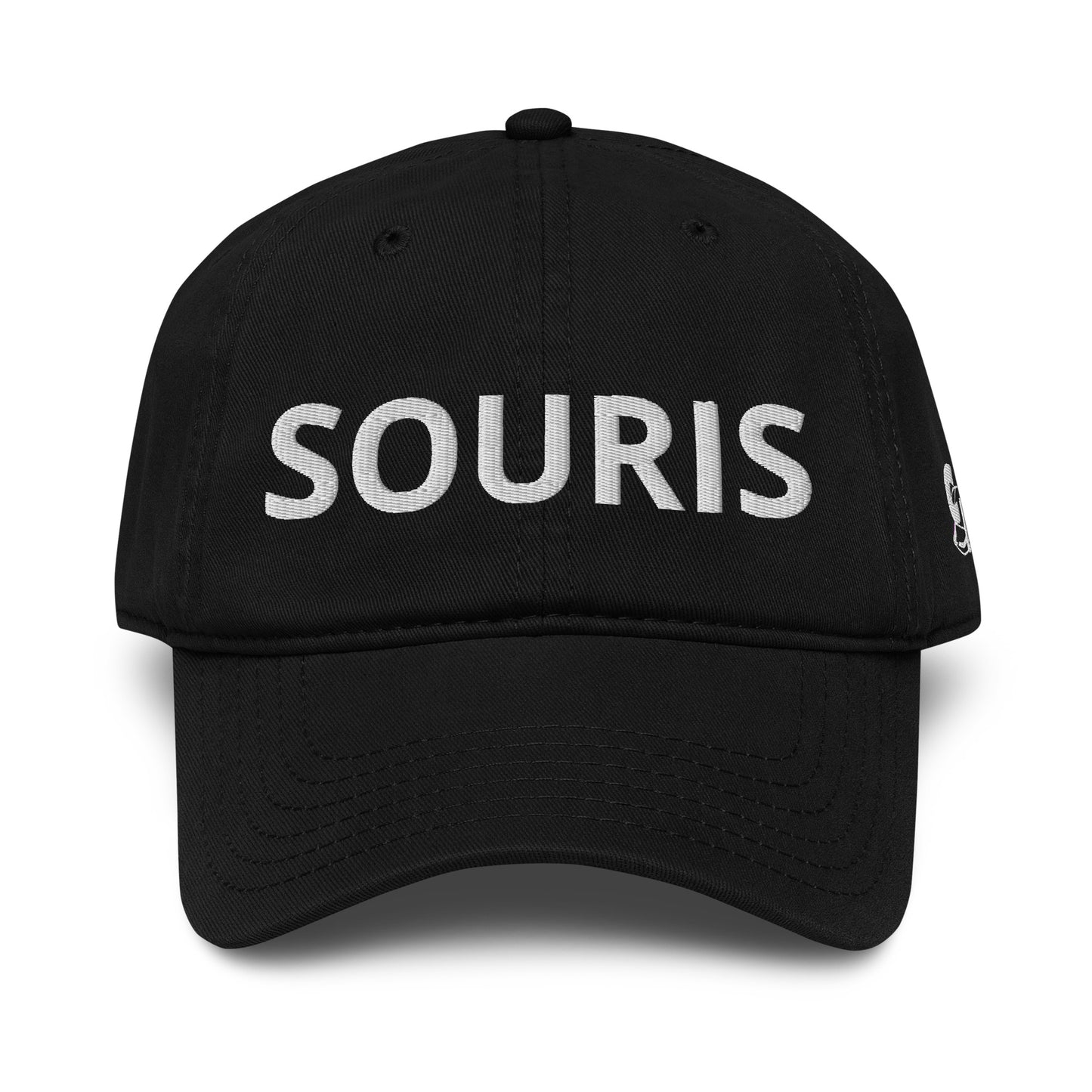 Casquette Baseball, brodée « Souris », en Noir, vue de face, image 7
