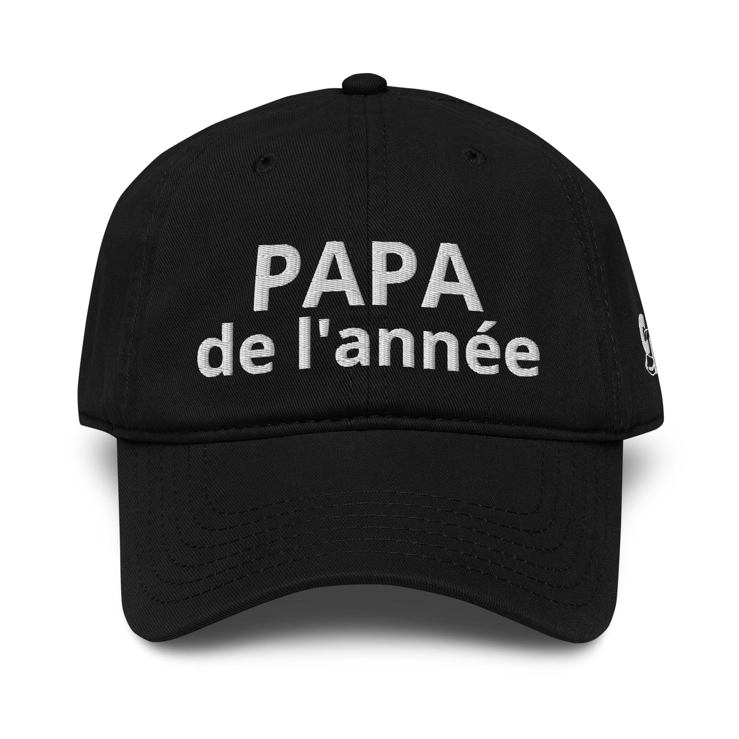 Casquette Baseball, brodée « Papa de l'année », en Noir, vue de face, image 5