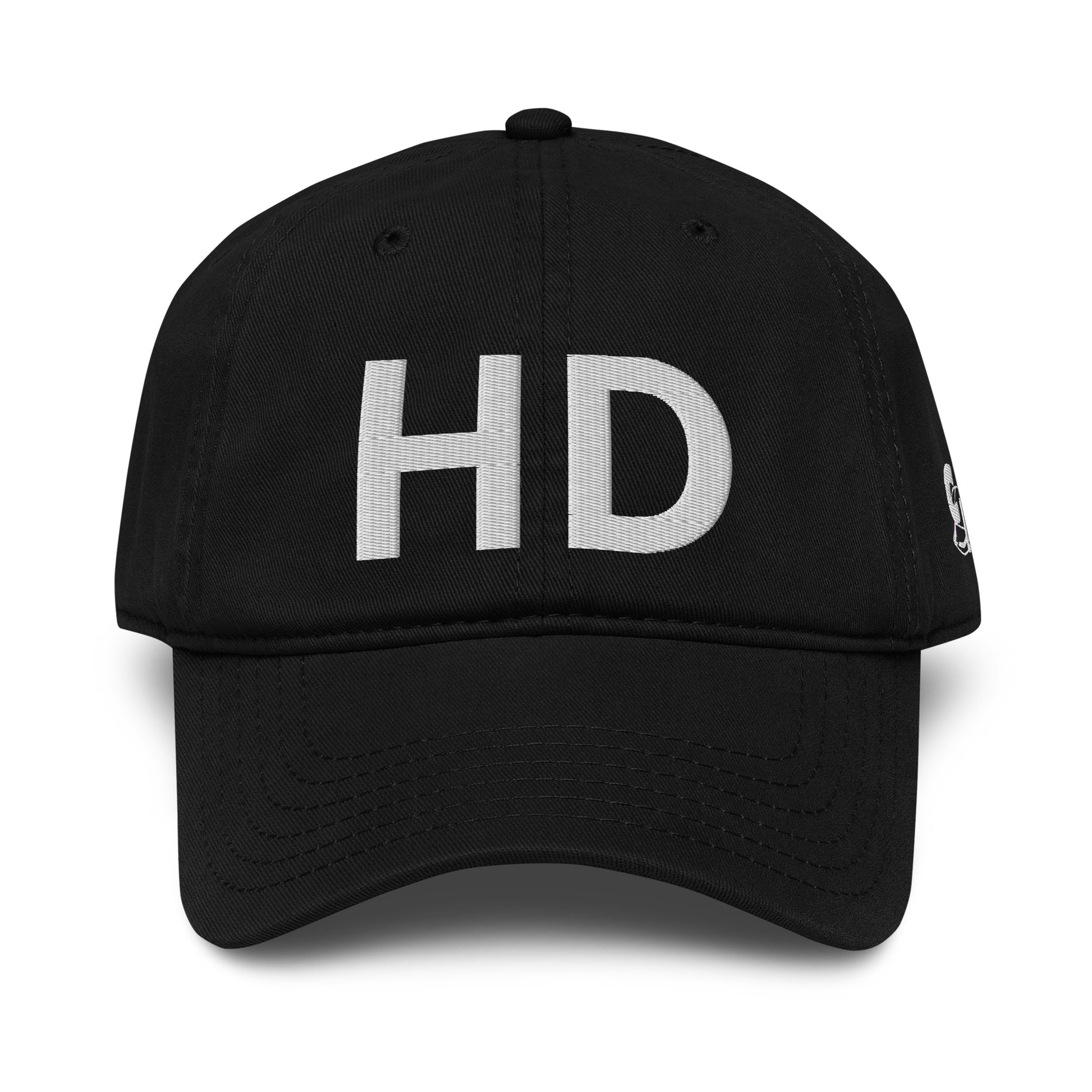 Casquette Baseball, brodée « HD », en Noir, vue de face, image 7