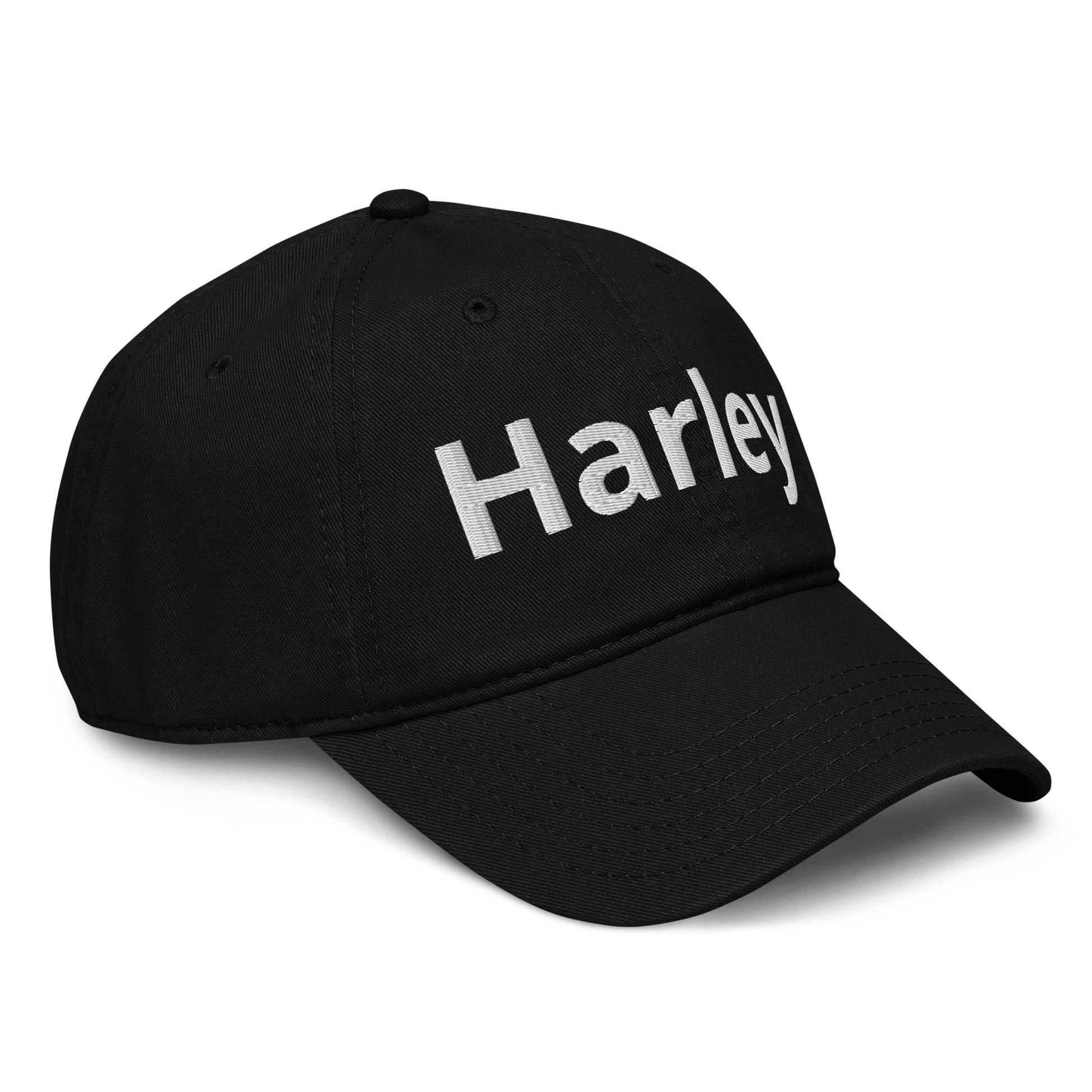 Casquette Baseball, brodée « Harley », en Noir, vue de trois quarts, image 10