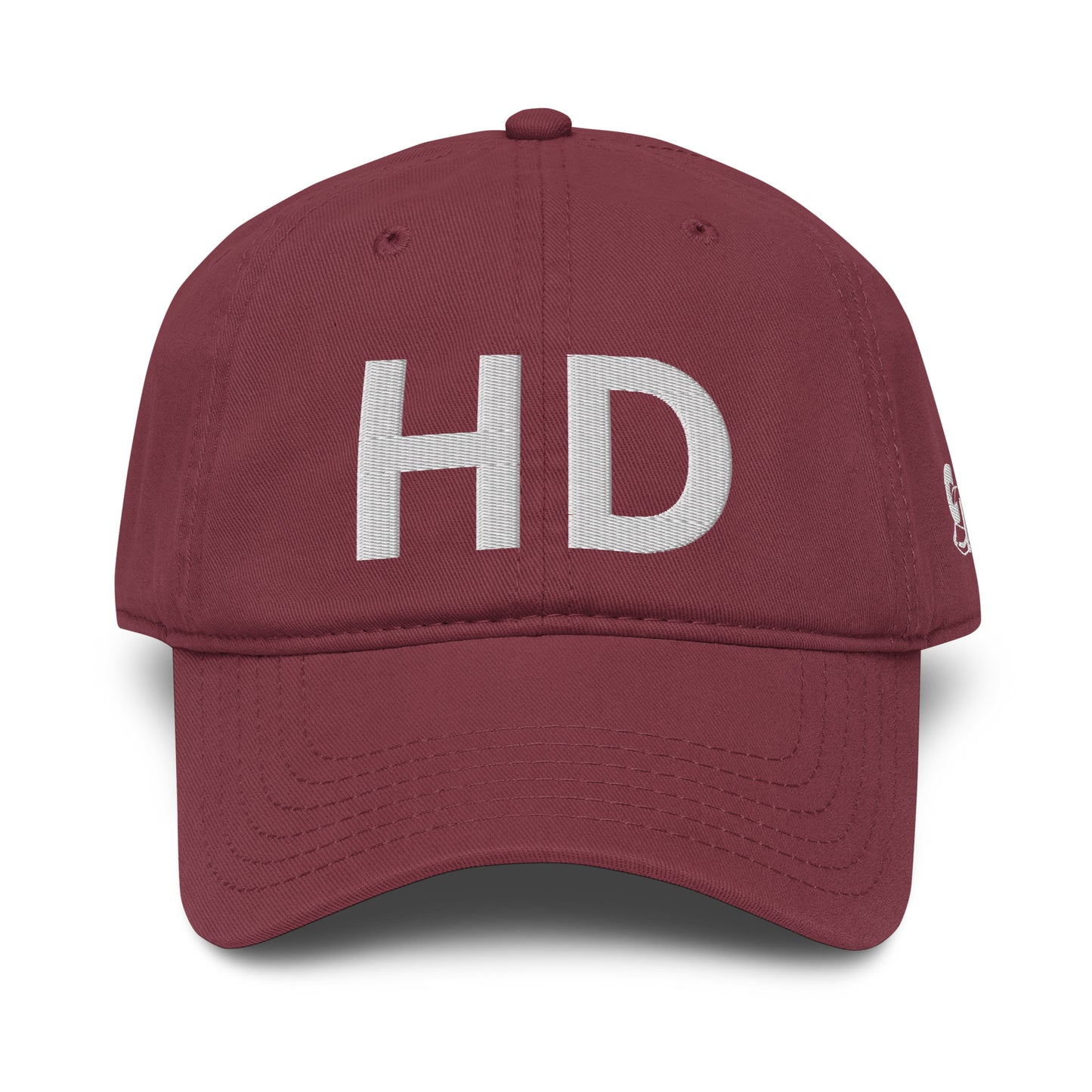 Casquette Baseball, brodée « HD », en Bordeaux, vue de face, image 15