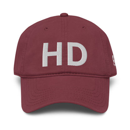 Casquette Baseball, brodée « HD », en Bordeaux, vue de face, image 15