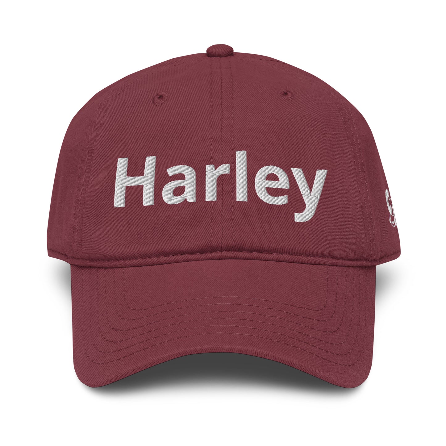 Casquette Baseball, brodée « Harley », en Bordeaux, vue de face, image 15