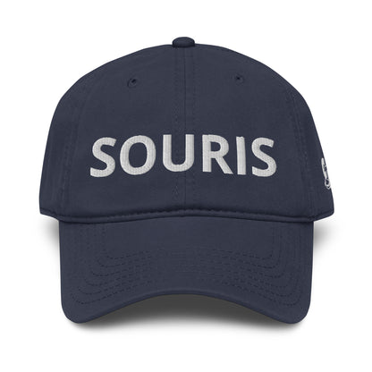 Casquette Baseball, brodée « Souris », en Bleu Marine, vue de face, image 10
