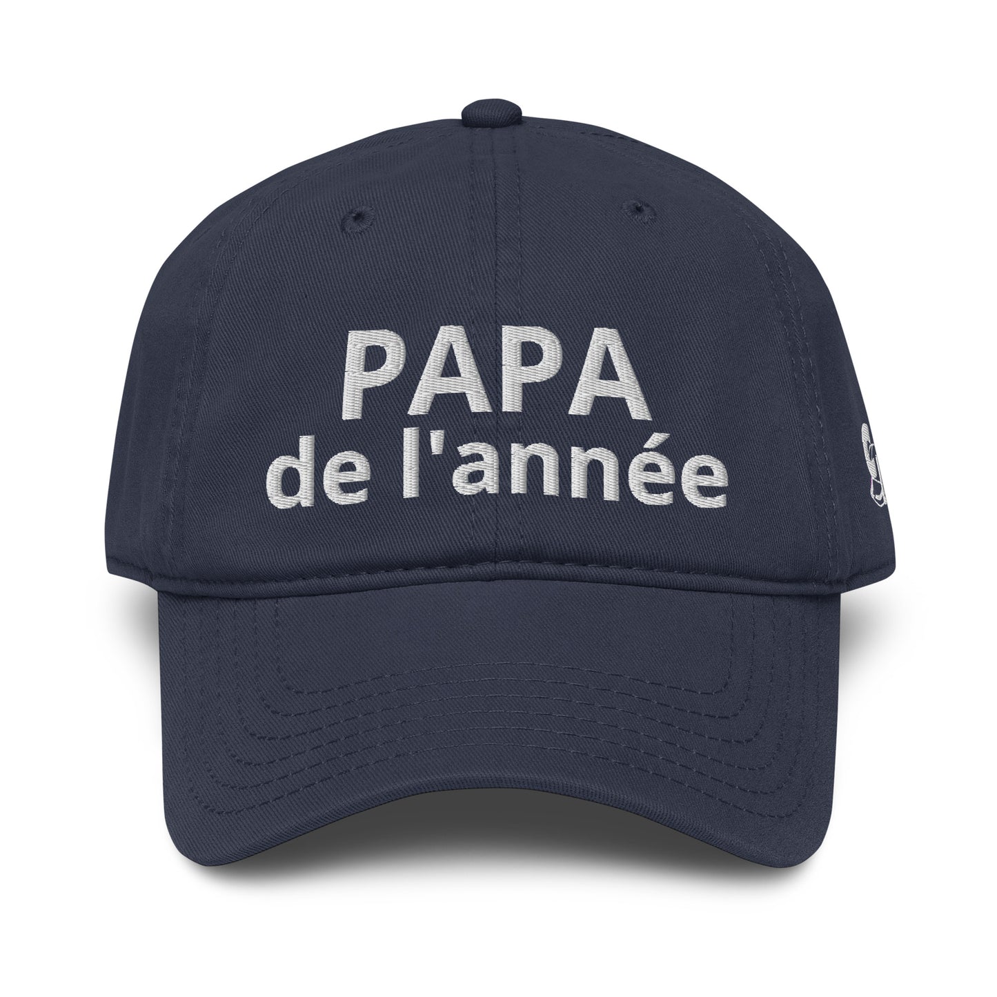 Casquette Baseball, brodée « Papa de l'année », en Bleu Marine, vue de face, image 10