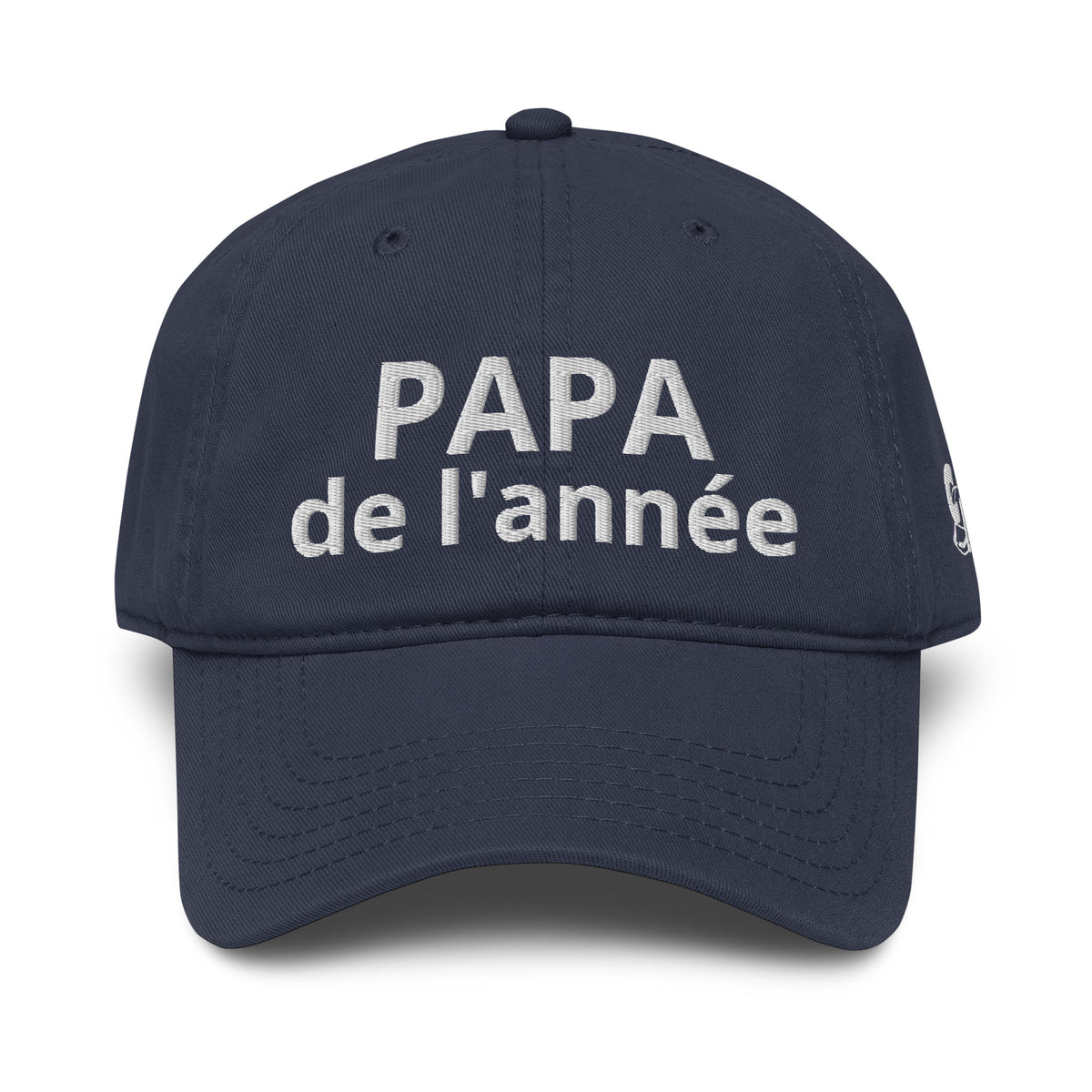 Casquette Baseball, brodée « Papa de l'année », en Bleu Marine, vue de face, image 10