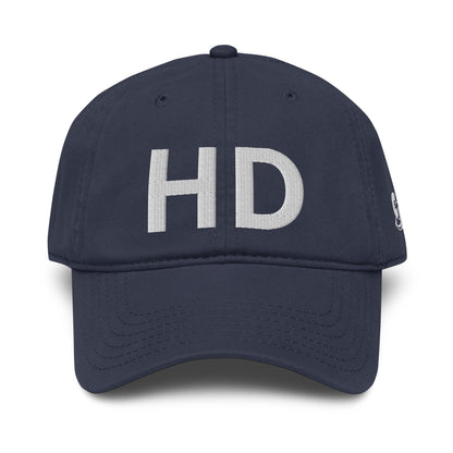 Casquette Baseball, brodée « HD », en Bleu Marine, vue de face, image 10